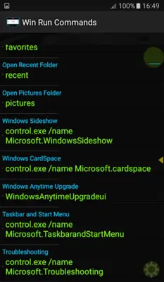 Win Run Commands android App screenshot 3